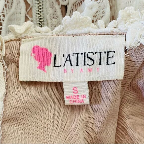 L’ATISTE by Amy White Crochet Lace Midi Dress Sz S - Picture 14 of 15